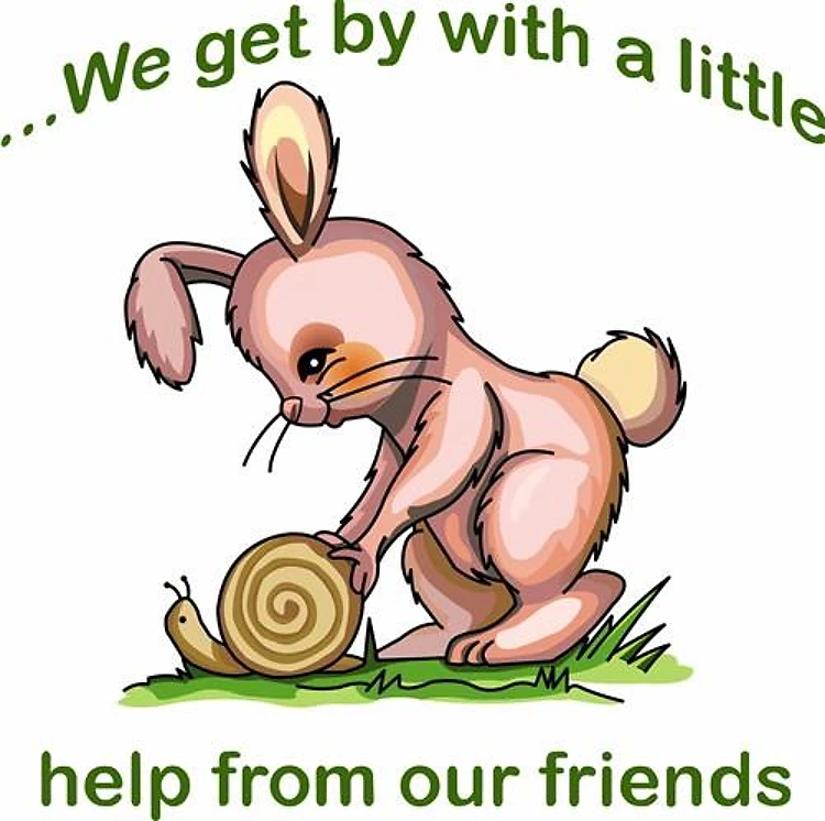 BUNNY PUSHES SNAIL