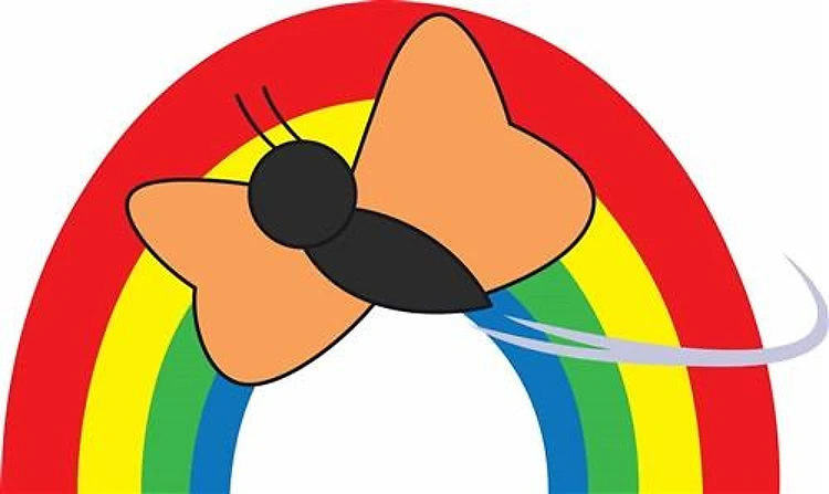 RAINBOW AND BUTTERFLY