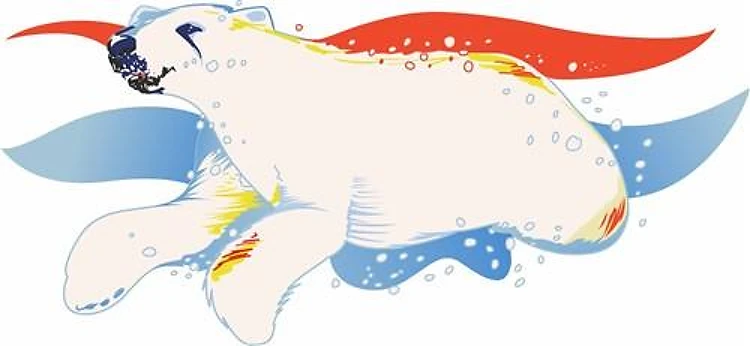 UNDERWATER POLAR BEAR