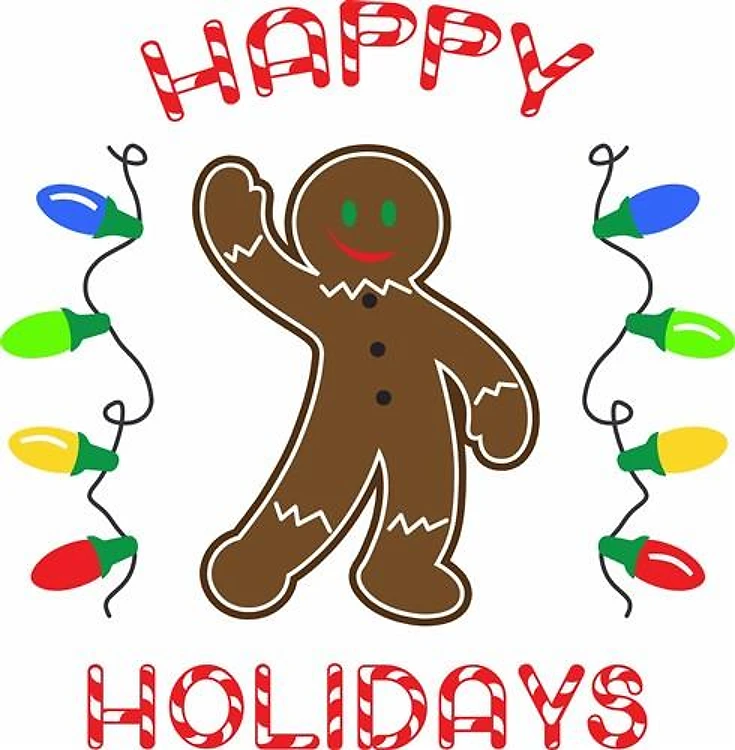 HAPPY HOLIDAYS APPLIQUE