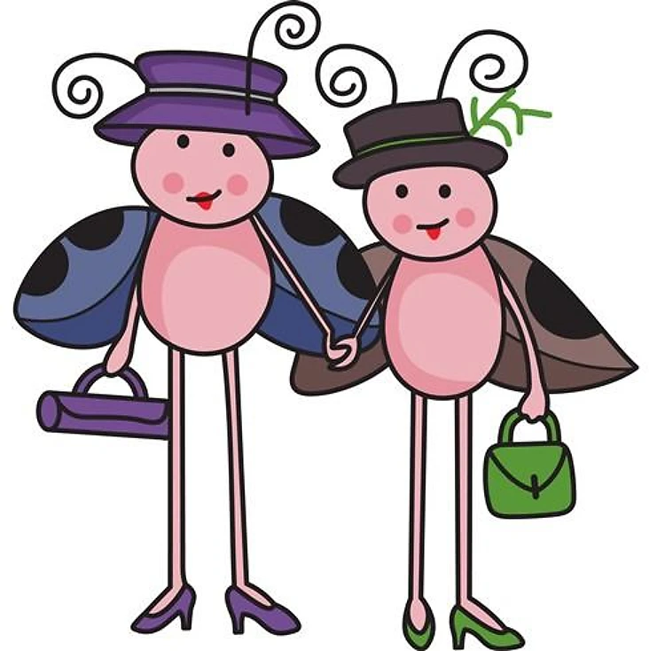 LADYBUGS WITH HANDBAGS