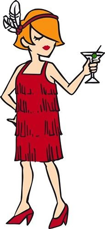 FLAPPER WITH MARTINI