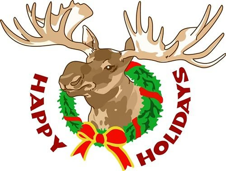 HAPPY HOLIDAYS MOOSE