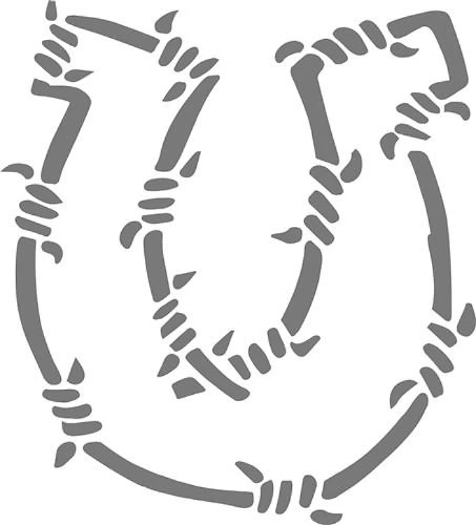 BARBED WIRE HORSESHOE
