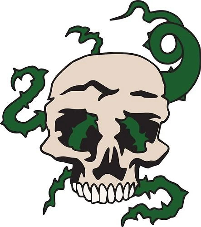 SKULL WITH VINES