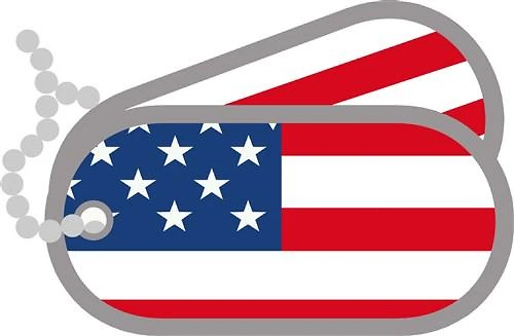 AMERICAN FLAG DOG TAGS