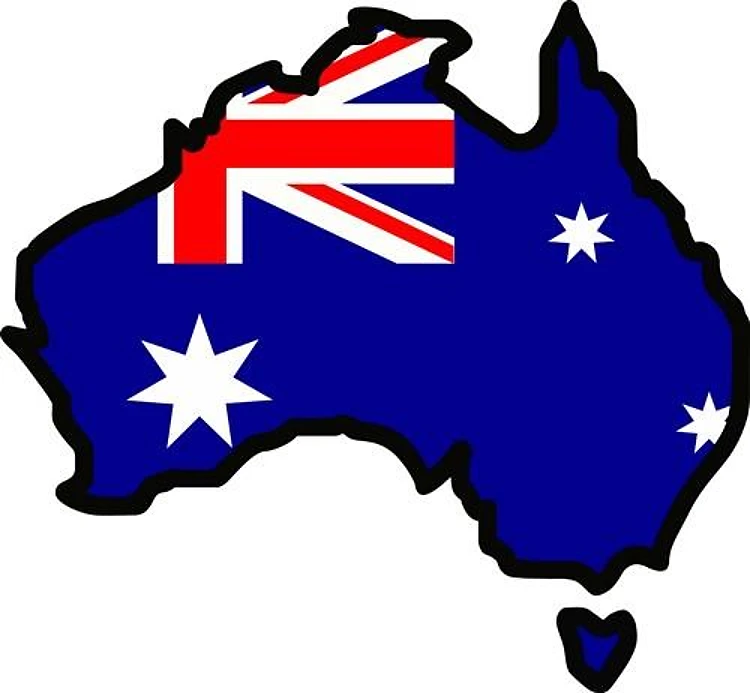AUSTRALIA MAP FLAG