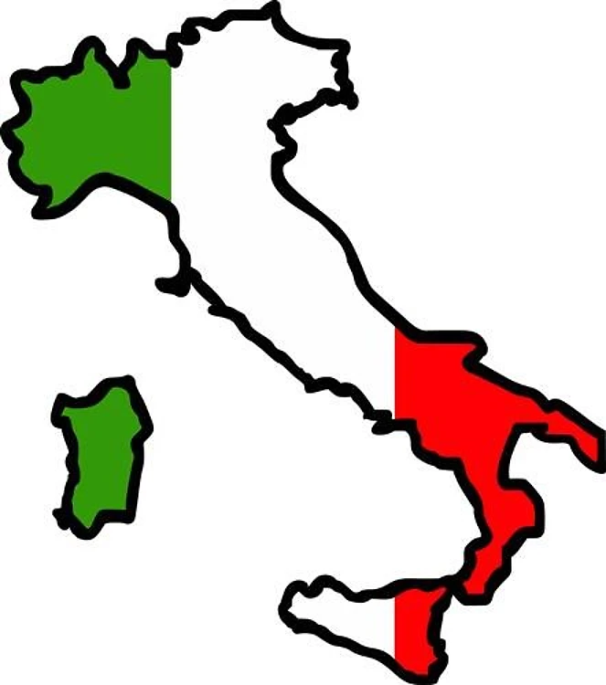 ITALY MAP FLAG