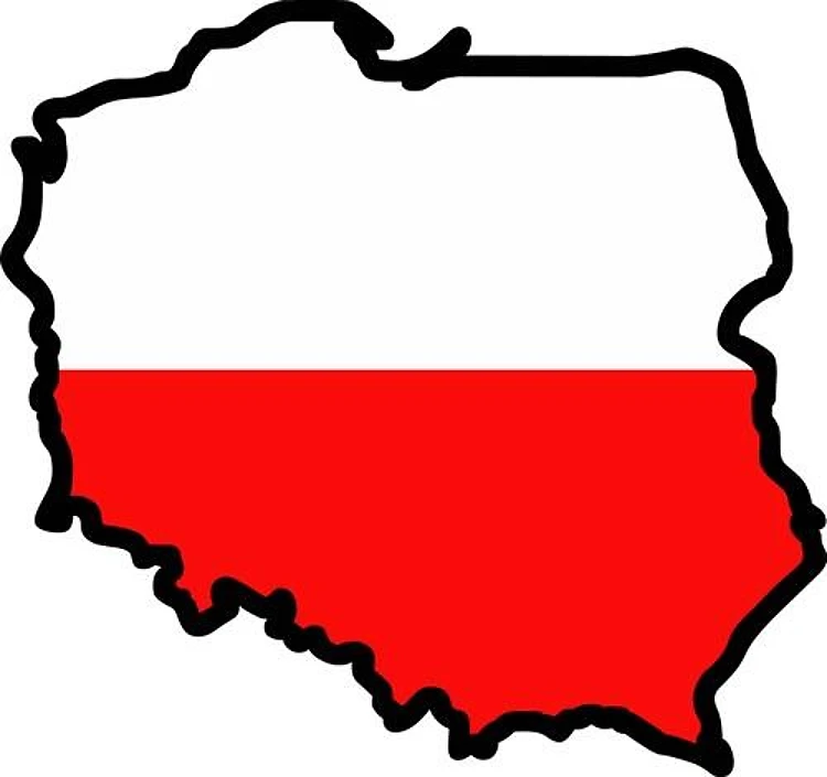 POLAND MAP FLAG