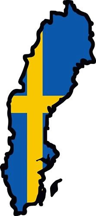 SWEDEN MAP FLAG
