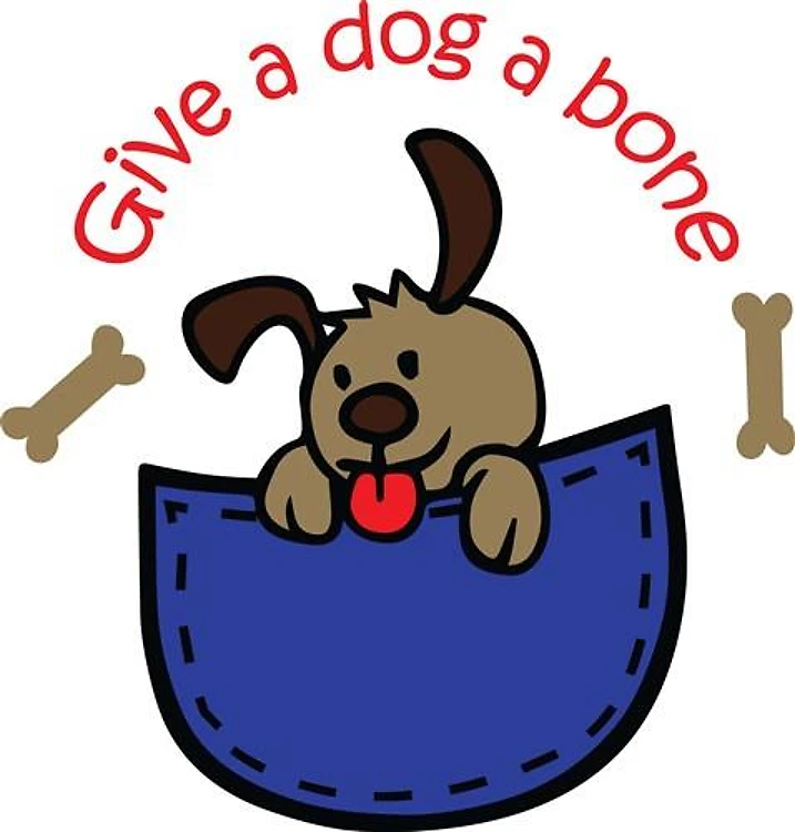 GIVE A DOG A BONE APPLIQUE