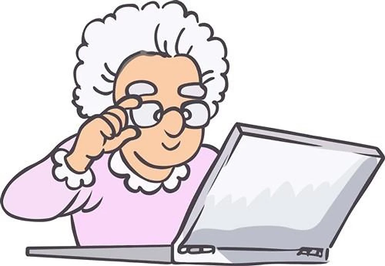 SENIOR ON COMPUTER