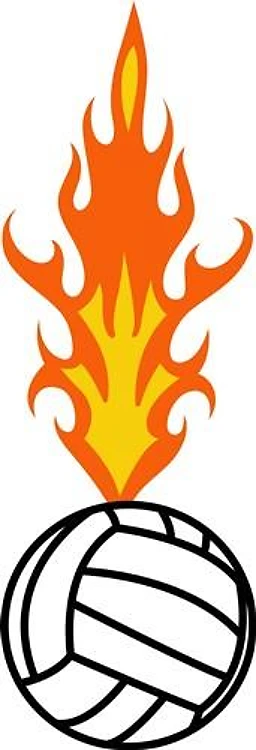 FLAMING VOLLEYBALL