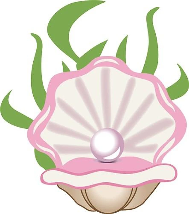 PEARL OYSTER AND SEAWEED