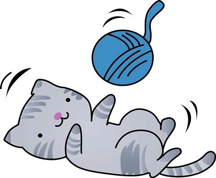 Tabby Kitten With Yarn