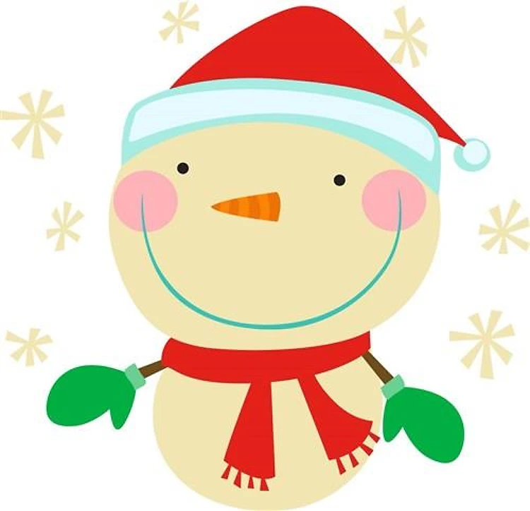 SNOWMAN AND FLAKES