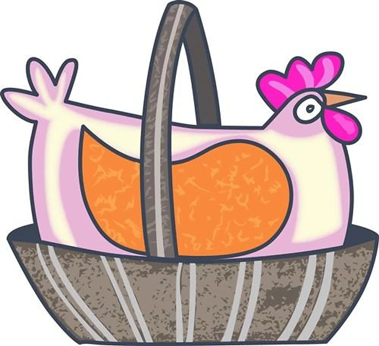 CHICKEN HEN IN BASKET