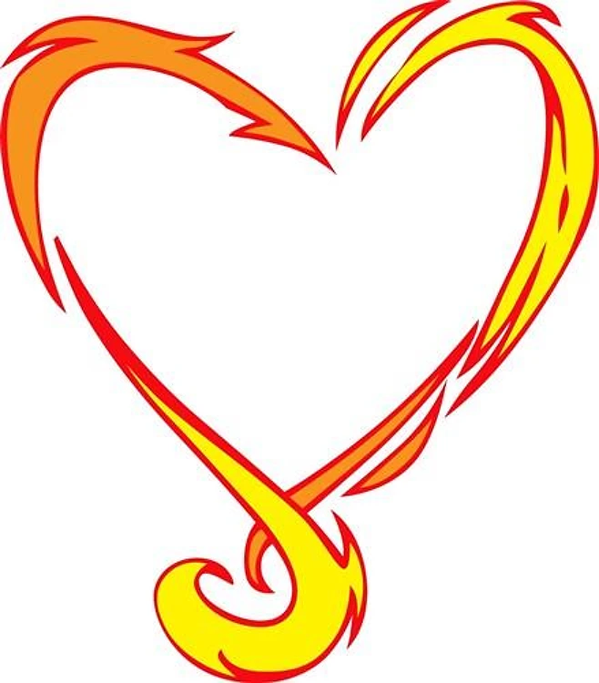 FLAMING HEART