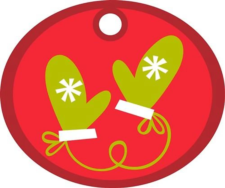 MITTENS GIFT TAG.