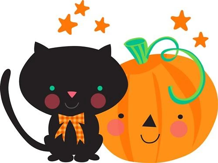 PUMPKIN AND CAT