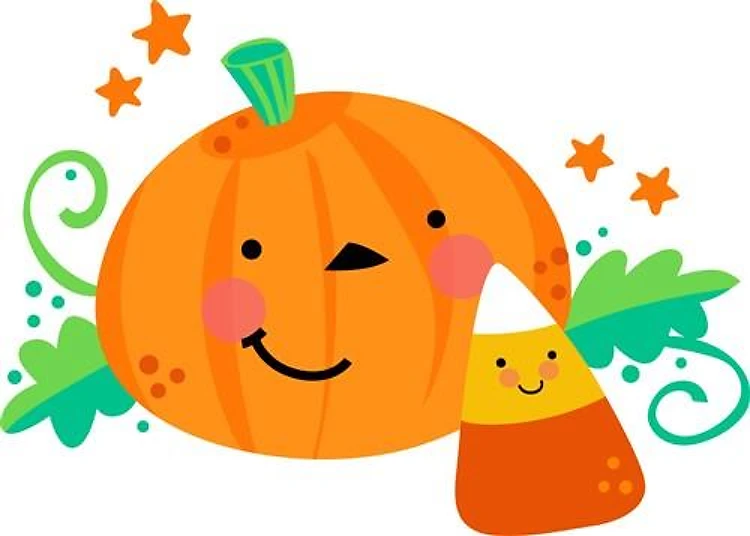 CANDY CORN AND PUMPKIN