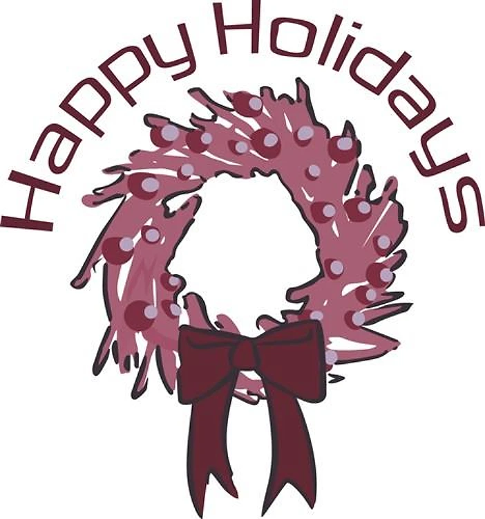 HAPPY HOLIDAYS WREATH