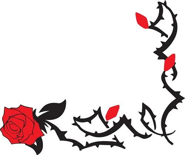 TRIBAL ROSE CORNER