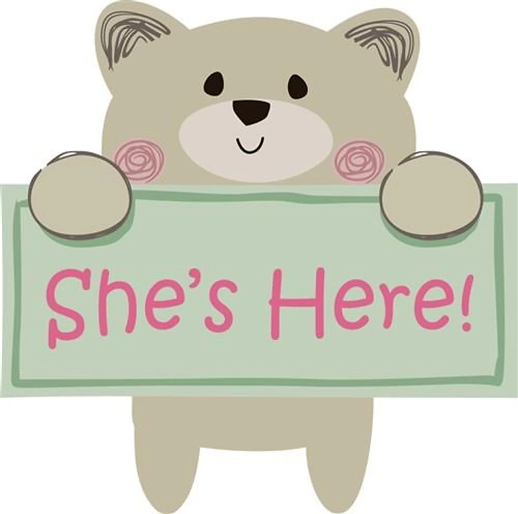 SHES HERE APPLIQUE