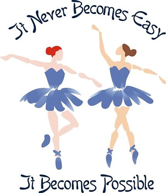 IT NEVER BECOMES EASY