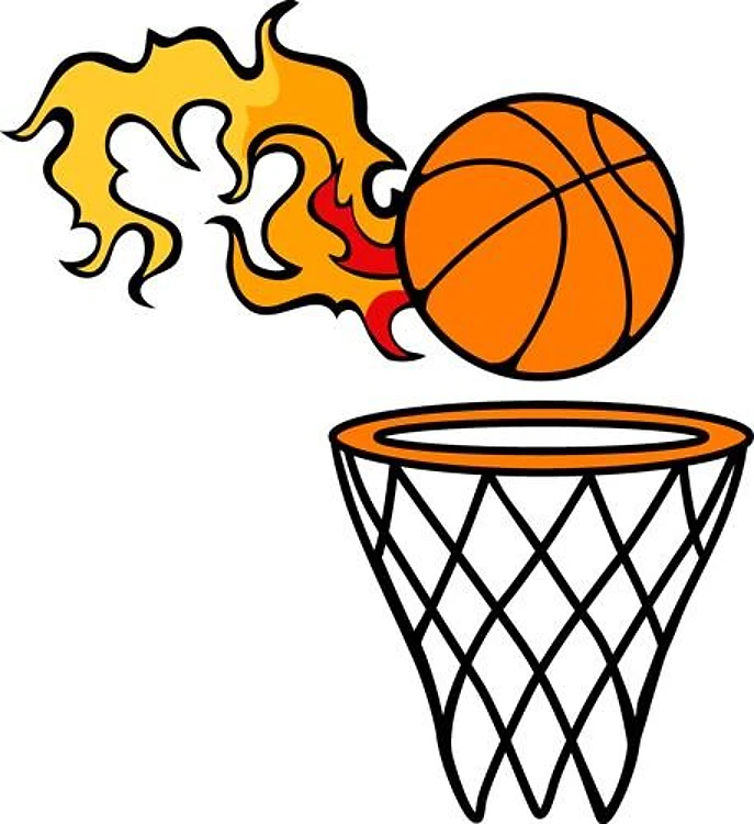 FLAMING BASKETBALL