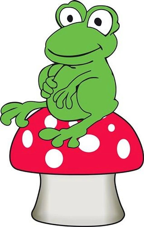 FROG ON TOADSTOOL