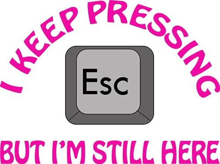 KEEP HITTING ESCAPE