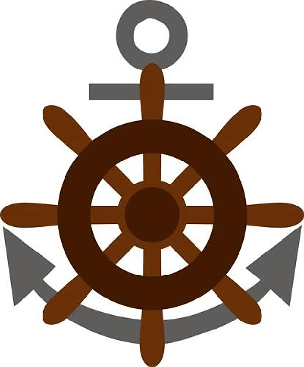 ANCHOR AND SHIPS WHEEL