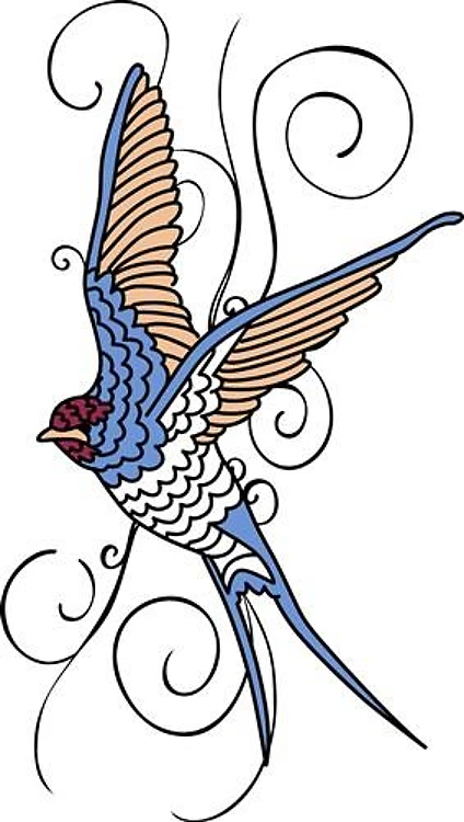 SWALLOW AND SWIRLS