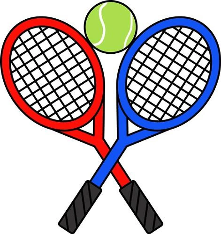 CROSSED TENNIS RAQUETS