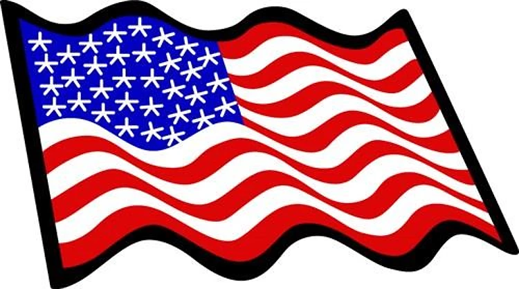 WAVING AMERICAN FLAG