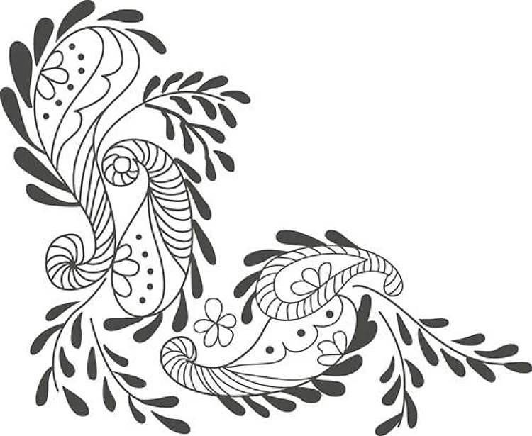 FLOAL CORNER DAMASK