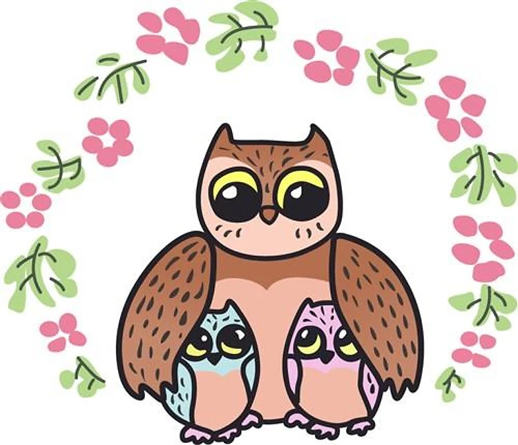 Mom & Baby Owls
