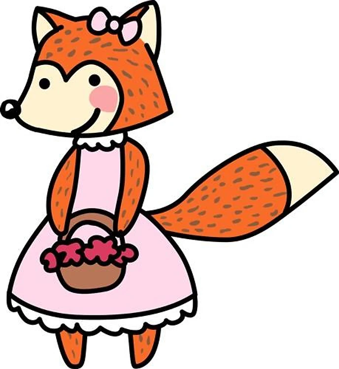 Fox With Flowers