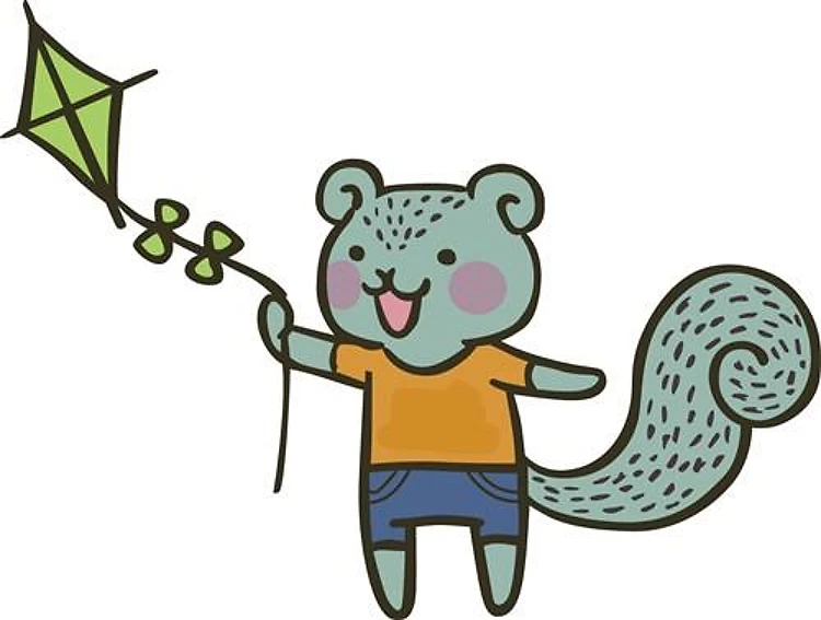 Squirrel With Kite