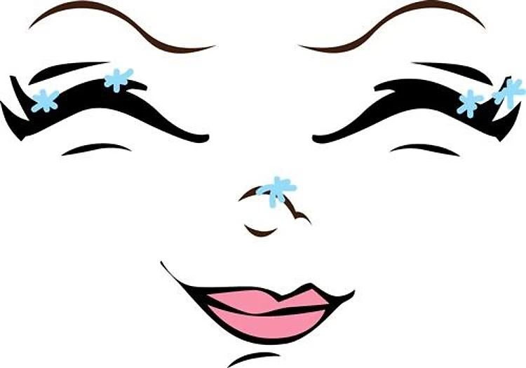 Snowflakes On Face