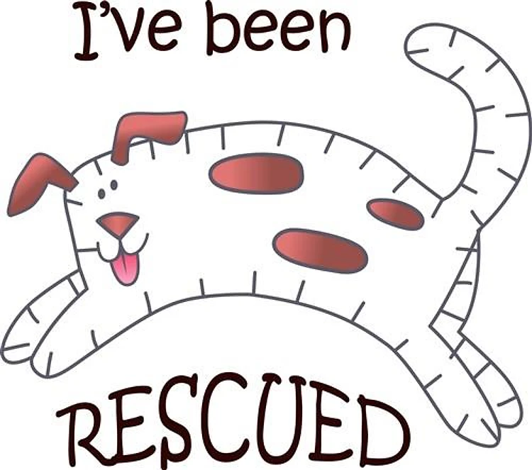 Rescued Dog Applique