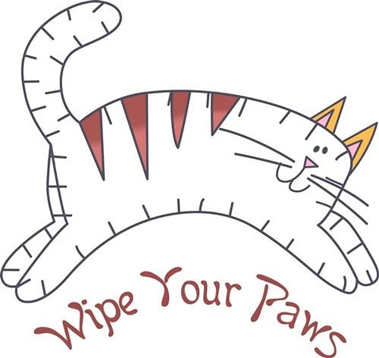 Wipe Your Paws Applique