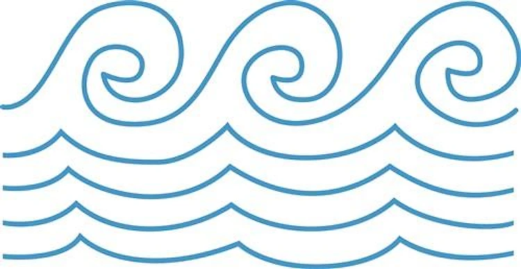 Water Waves Border