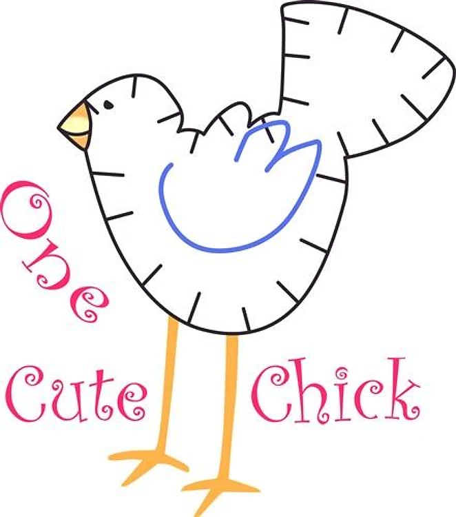 Cute Chick Applique