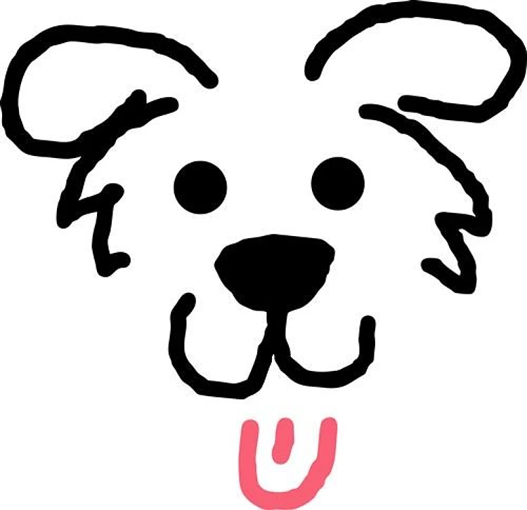 Dog Face Outline