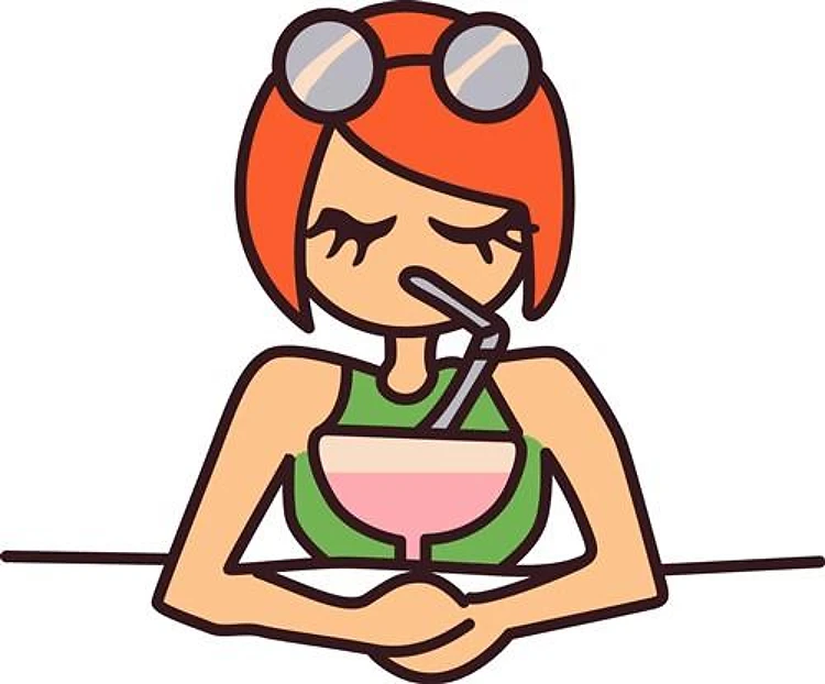 Enjoying A Drink