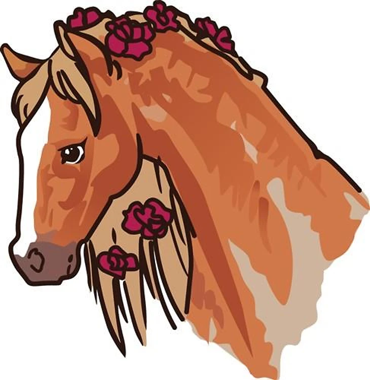 Horse With Floral Mane