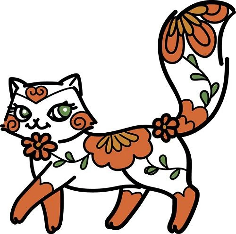Floral Cat
