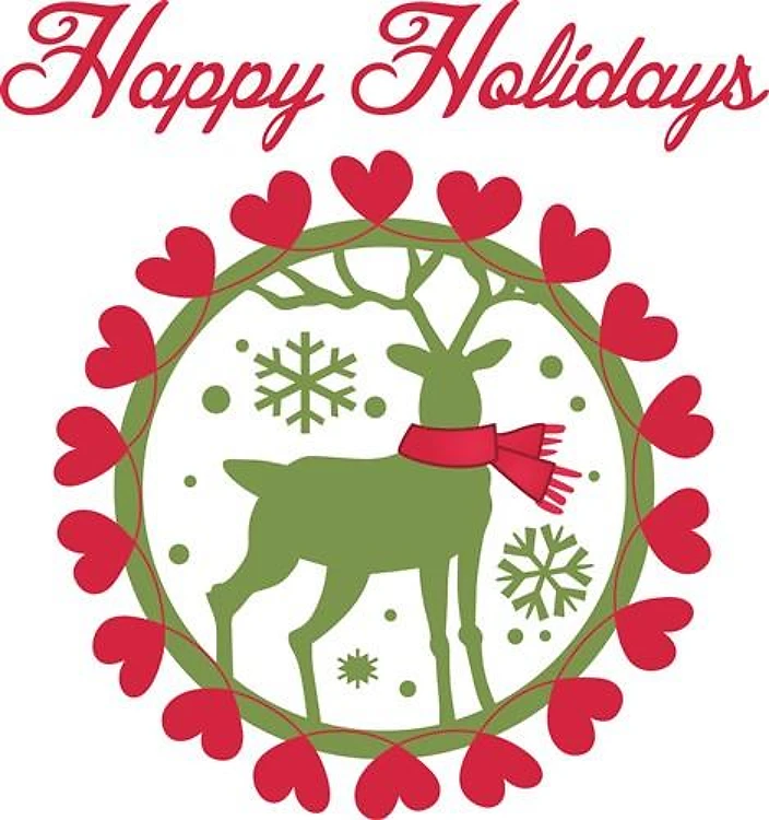 Happy Holidays Deer